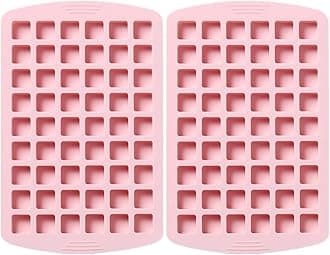 Verdental 108 Cavity Chocolate & Candy Molds, Non-Stick Small Square Silicone Mold for Baking, Gummies, Ice Cubes, Caramel, Ganache, Treats (2 Pack, Pink)