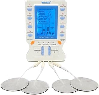 - Electric Muscle Stimulator EMS and TENS Unit - 8 Programs, 12 Adhesive Electrodes TAMTEC Sport 2 Plus with TENS, EMS, ARP