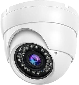 CCTV Camera HD 1080P 4-in-1 (TVI/AHD/CVI/960H CVBS) Security Dome Camera, 2.8mm-12mm Varifocal Lens Analog Video Surveillance, Day & Night Indoor Outdoor Waterproof IP66 (White)