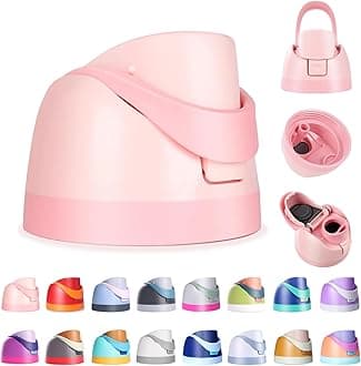 Ruzkq Replacement Lid for Owala Freesip, Compatible with Owala Cup 16oz 24oz 32oz 40oz, One Button Water Bottle Top Lid Replacement Accessory, Leakproof, BPA-Free (Pink)
