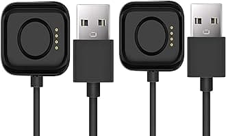 Compatible with OnePlus Watch 2R Charger, Lamshaw USB Charging Dock Cable Compatible with OnePlus Watch 2, 2R Smartwatch (2 Pack-Black+Black)