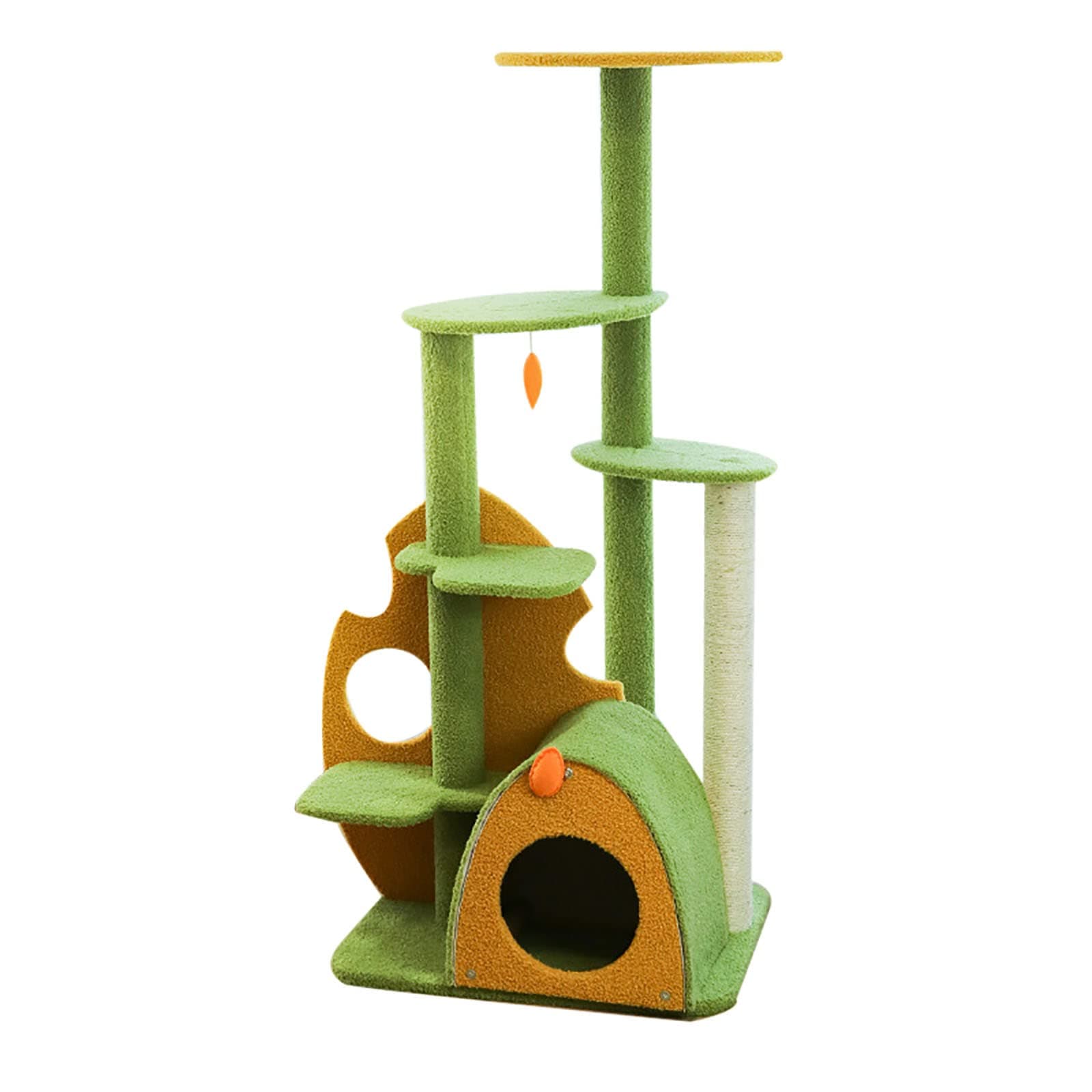Rain Forest Cat Tree Cat Tower Indoor,Scratching Post Jumping Toy Climbing Frame Integrated Multifunctional Apartment Villa,for All Cats