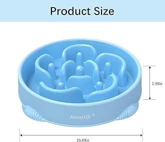 MateeyLife Large Slow Feeder Dog Bowls 2PCS, Anti-Choking Puzzle Dog Food Bowls, Anti-Slip Interactive Feeding Slow Down Eating, Bloat Stop Maze Dishes for Large Breeds 4 Cups