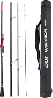 Goture Travel Fishing Rods, 4 Piece Fishing Pole with Case/Bag,Surf Casting/Spinning Rod,Ultralight Fishing Baitcasting Rod 7ft for Saltwater Trout, Bass, Walleye, Pike