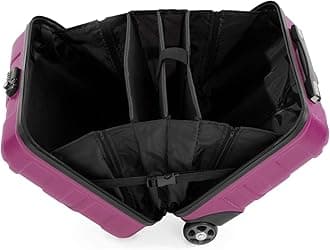 SUITLINE - Pilot Trolley, Hard Shell, Business Trolley, Cabin Suitcase, Pilot Case, Carry On Luggage, TSA, ABS, 2 Wheels, Pink