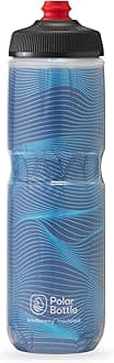 Polar Bottle Breakaway Insulated Water Bottle - BPA Free, Cycling & Sports Squeeze Bottle (Jersey Knit - Night Blue, 24 oz)