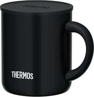 THERMOS Stainless Steel Vacuum Insulated Mug, 9.5 fl oz (280 ml), Smoke Black JDG-282C SMB