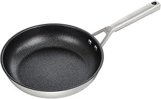 NinjaFoodi Zerostick Stainless Steel Frying Pan 30 cm [C60030EU] Non-Stick Coating, Induction Compatible, Dishwasher Safe, Silver