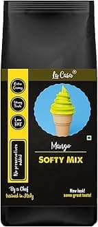 La Casa Soft Serve or Softy Premix - Mango | Extra Creamy & Strong Flavor | Simply add Milk to prepare Soft Serves | 250g |