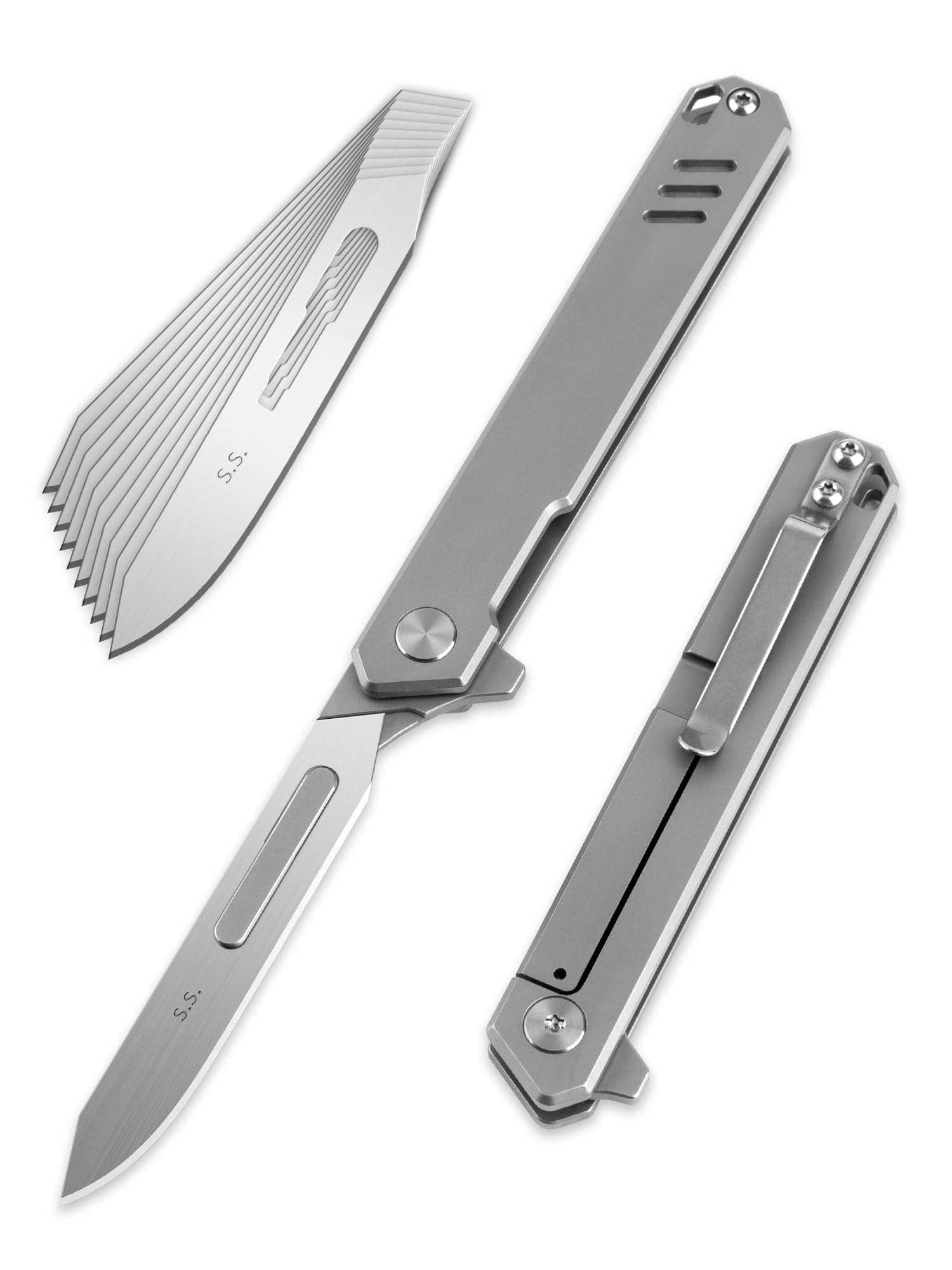 Titanium Folding scalpel knife