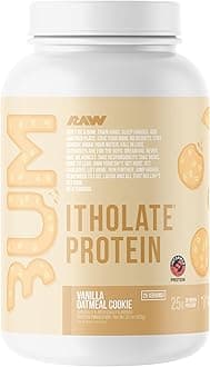 RAW Whey Isolate Protein Powder, Vanilla Oatmeal Cookie (CBUM Itholate Protein) - 100% Grass-Fed Sports Nutrition for Muscle Growth & Recovery - Low-Fat, Low Carb, Naturally Flavored - 25 Servings