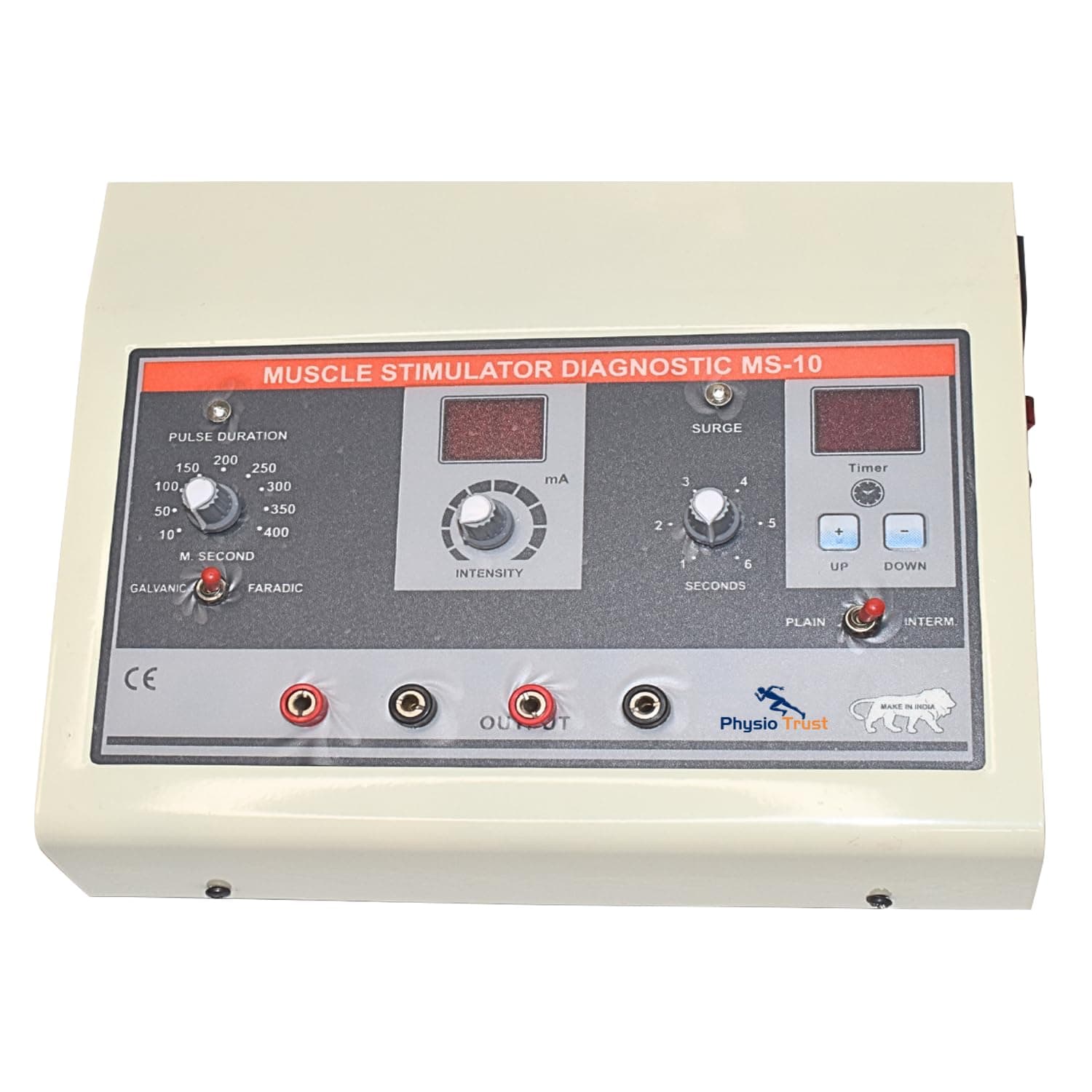 Physio Trust Muscle Stimulator Diagnostic Machine MS-10 with timer Machine For Physiotherapy Electrotherapy divice All Pain Relief Equipment