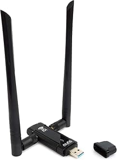 AWUS036ACM Long-Range Wide-Coverage Dual-Band AC1200 USB Wireless Wi-Fi Adapter w/High-Sensitivity External Antenna - Windows, MacOS & Kali Linux Supported