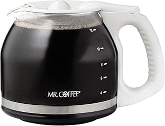 Mr. Coffee Replacement 12-Cup Glass Carafe, White -