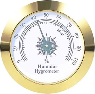 Cigar Hygrometer - High Precision Adjustable 2 Inch Hygrometer Thermometer for Cigar Humidor | Cabinet | Jars | Guitar