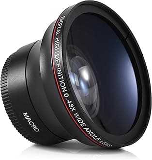 Lightdow 55MM 0.43x Add-on HD Lens High Defination Wide Angle + Macro Part for Sony A7 A7R A7S A7II A7RII A7SII A9 A7RIII A7III A5000 A5100 A6000 A6300 A6400 A6500 A6600 (φ55mm)