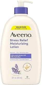 Stress Relief Moisturizing Body Lotion with Lavender, Natural Oatmeal and Chamomile & Ylang-Ylang Essential Oils, 33 fl. oz