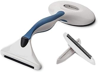 GLEENER Fabric Shaver & Lint Remover |Battery-Free 4-in-1 Depiller with 3 Fabric-Safe Edges for Clothes & Upholstery (Slate Blue)