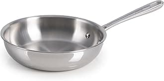 Pro Tri-Ply Stainless Steel Fry Pan, 8 Inch, Induction Compatible, Oven Safe 500°F, Fast & Even Heat, Professional Quality & Durability, Frying Pan, Skillet, Cookware, Silver