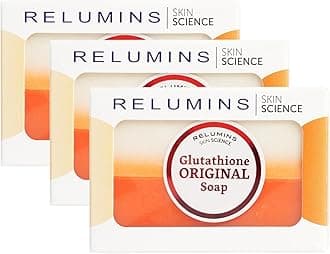 Skin Science Glutathione Soap Bars for Smooth, Hydrated Skin – Deep Cleanse, Exfoliate & Nourish for All Skin Types - 150g x 3 Bars