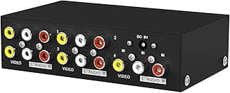 MT-VIKI 4 Way 3 RCA Splitter Composite Video Audio Distribution (1 in 4 Out)