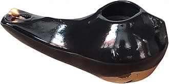 Handmade Herodian Oil Lamp – Ancient Biblical Style Clay Lamp for Ritual Use, Ceramic Olive Oil Lamp with Wick Hole – Historical Replica for Home Decor or Teaching Display