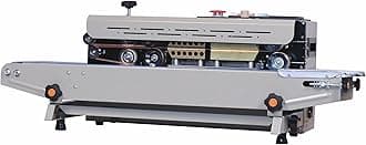 Sonic Industries FR900 Continuous Band Sealing Machine for Food Packets | Speed 0-18m/min | Seal Width 6-15mm | Plastic Bag Sealer for Pouches, Covers, & Packaging (220V/110V) (Mild Steel body)