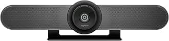 Logitech MeetUp Video Conferencing System, Ultra HD 4K/1080p/720p, 3 Microphones/Adjustable Speakers, Wide Field of View 120°, PC/Mac/Laptop/MacBook/Tablet - Black