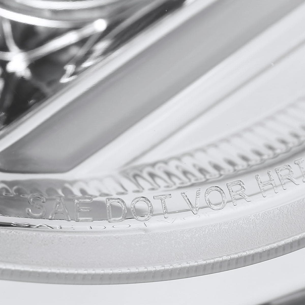 SPEC-D TUNING Chrome LED Projector Headlights Compatible with 2001-2007 Mercedes-Benz W203 C-Class Sedan, Left + Right Pair Headlamps Assembly