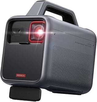 Anker NEBULA Mars 3 Outdoor Portable Projector, 1000 ANSI Lumens, AI-Powered Image, Built-In Battery with 5 Hour Playtime, Android TV, 200 Inch Home Theater, Camping, Road Trip, Backyard, or Anywhere