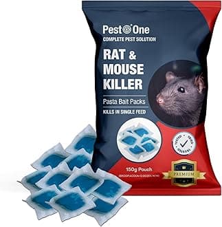 Rat Pasta Bait Mouse Poisoning Blue Pasta Sachets Rodent Control Pasta Bait Single Feed Rat Mice Control Pasta Max Strength Blue Pasta Rodent Control 150g Pack (15x10g sachets).