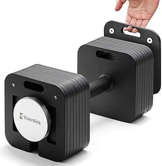 Eisenlink Adjustable Dumbbell 4-36kg Weight Set - Adjustable Dumbbell Set with Anti-slip Handle 2kg Increments Innovative Easy Safe Locking Mechanism for Home Gym Fitness