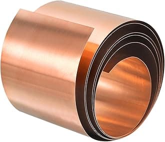 uxcell Copper Sheet Roll, Metal Foil Plate 1000mm x 50mm x 0.5mm