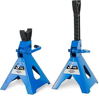 3 Ton (6,000 LBs) Automotive Jack Stands,Heavy Duty Steel Car Lifting Stand for Garages,Repair Shops,Adjustable Height 11.4"-16.8",1 Pair