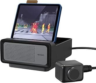 TOPDON NV001 Thermal Camera for Cars, Automotive Thermal Night Vision System with 656ft Long-Range Vision, AI Recognition of People, Vehicles, and Animals, Anti-Collision Warning, IP69K Waterproof