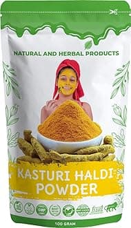 Kasturi Haldi Organic (Wild Turmeric, Kasturi Manjal, Jangli Haldi) Best of Skin & Face Pack (Whitening, Brightening, Glowing, Oil Control) Beauty, Babies, Baby, Pure, Herbal, Facial :100Gm