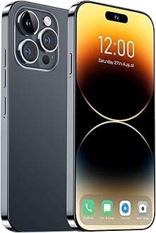 A15 Pro Max Cell Phones,8GB+256GB Ultra Memory Unlocked Phone,Android 13.0 Smartphone,6800 mAh Battey,6.82-inch HD Screen,Dual SIM, Dual Standby,108MP Camera, 5G Phone-Black