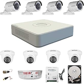 HIKVISION Bluetooth FHD 2MP Security Camera Kit, White