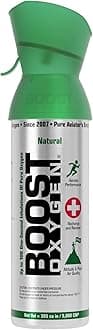 Boost Oxygen Medium Natural 5L Canister | Respiratory Support for Aerobic Recovery, Altitude, Performance & Health (1 Pack)