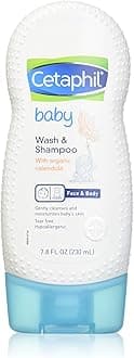 Baby Wash and Shampoo with Organic Calendula, 7.8 Ounce (Pack of 2)