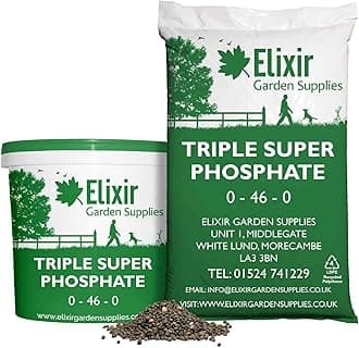 Elixir Gardens Triple Super Phosphate Ripening Fertiliser | NPK 0-46-0 | Fruit, Root, Vegetable & Flower Feed | 500g - 25kg Available in a Bag or Tub | Covers up-to 198m² | 3kg Bag