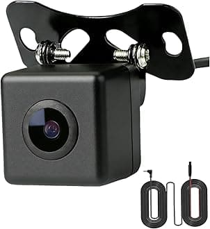 4 Pin Backup Camera for Mirror Dash Cam and Carplay Screen Only Support AHD1080P and 720P, 4 Pin to 2.5mm Jack Vehicle Backup Camera Dash Cam Front/Rear View Camera 23 Ft Male Plug