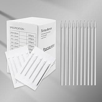 Ear Nose Piercing Needles - 100pcs Mix Body Piercing Needles 12g.14g.16g.18g.20g Individualized Package for Piercing Needle Supplies Piercing Kit