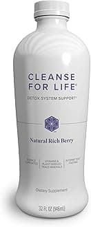 Isagenix Cleanse for Life - Detox Cleanse Drink with Vitamin B12, Niacin and Vitamin B6 for Overall Wellness - 32-Ounce Bottle (Natural Rich Berry Flavor), Packaging May Vary