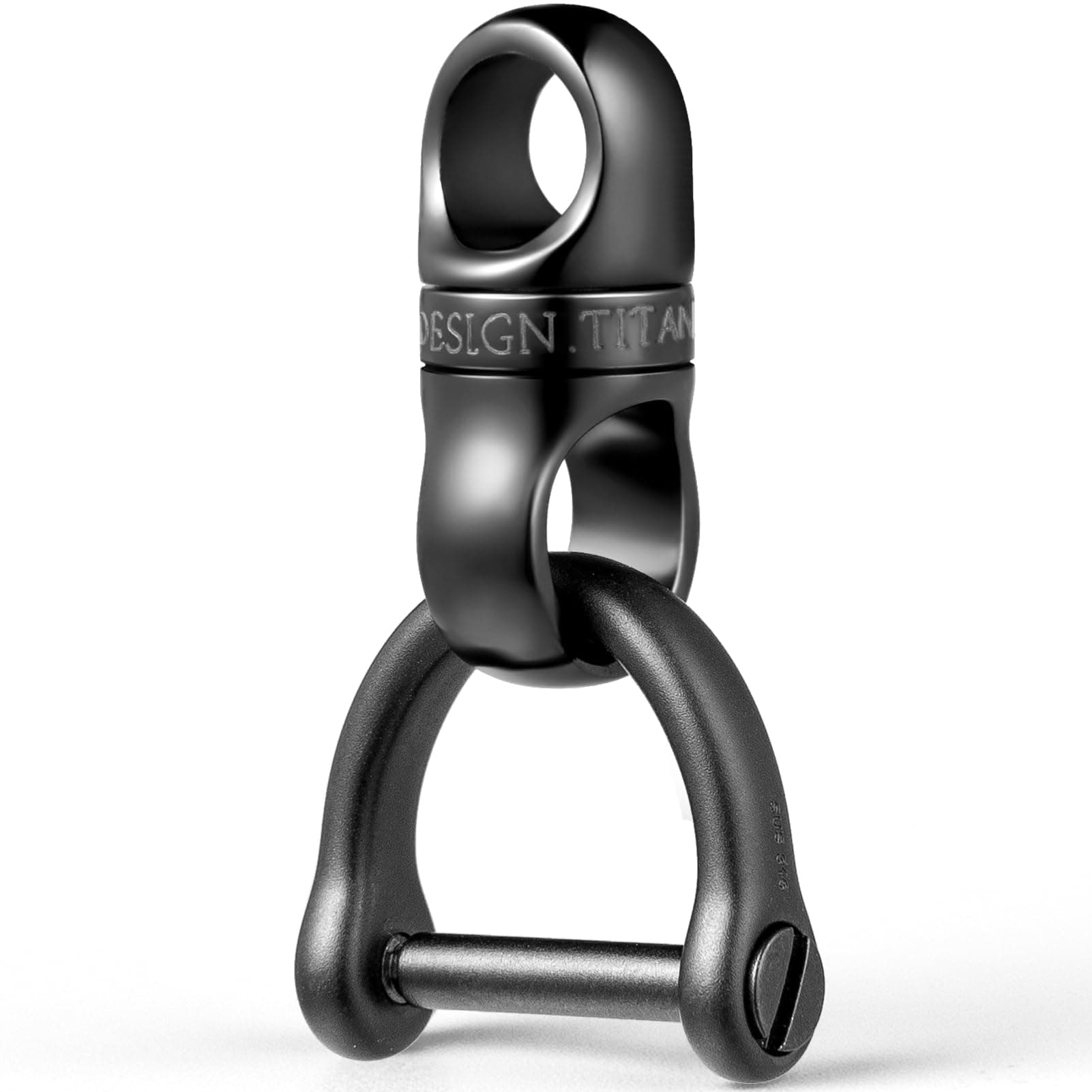 Titanium Swivel Small Key Ring with 1/2inch D Ring Keychain for Car Key Fob,DIY Bag