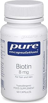 Biotin 8mg - for Hair, Skin & Nails - for Women & Men - 60 Capsules