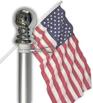 Silver No Tangle flag pole