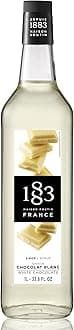 1883 Maison Routin Premium White Chocolate Syrup - Flavoured Coffee Syrup, Hot Chocolate, Cocktails & Baking – Sugar Alternative, Vegan-Friendly, Allergen-Free, No Preservatives – 1L Glass Bottle