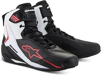 Alpinestars Faster-4 Motorcycle Shoes, Lightweight & Breathable, Seamless Knitted Construction & Advanced Protection