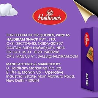 Haldiram's Milk Cake 400 g X 1 Box (No Added Sugar)